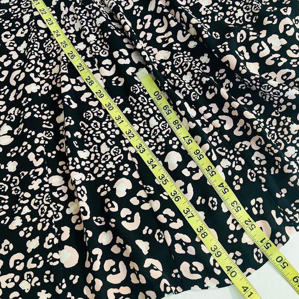 Talbots Cheetah Printed Sleeveless Sheath Dress Size 8 Petite Black Ivory - Picture 7 of 8
